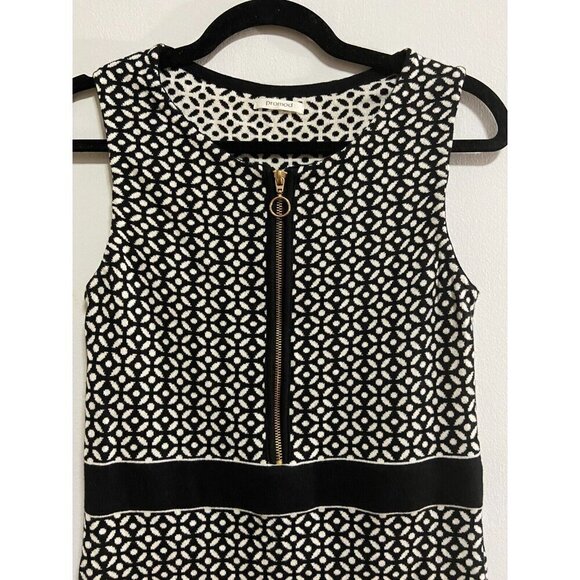 Promod Women's Sleeveless White and Black Cotton Dress Size M - Picture 2 of 11